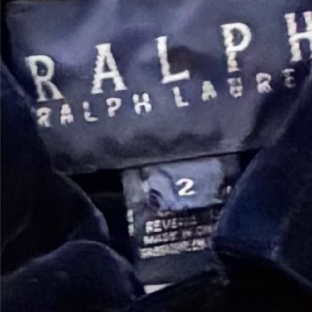 Rare Ralph Ralph Lauren Blue Velvet Double Breasted gold buttoned Short Jacket - Picture 3 of 4
